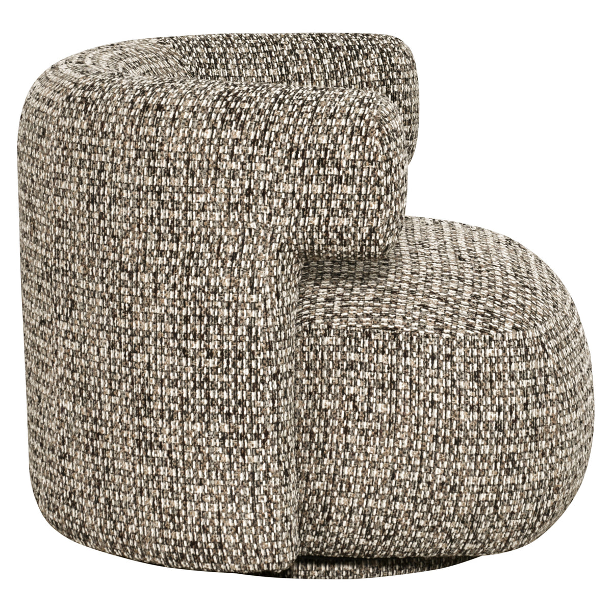 Fauteuil lounge Talley aspect galet pivotant