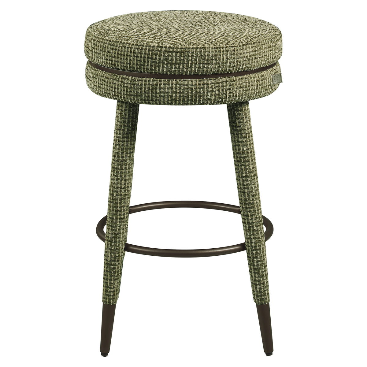 Counter chair Tenashar green blockweave swivel