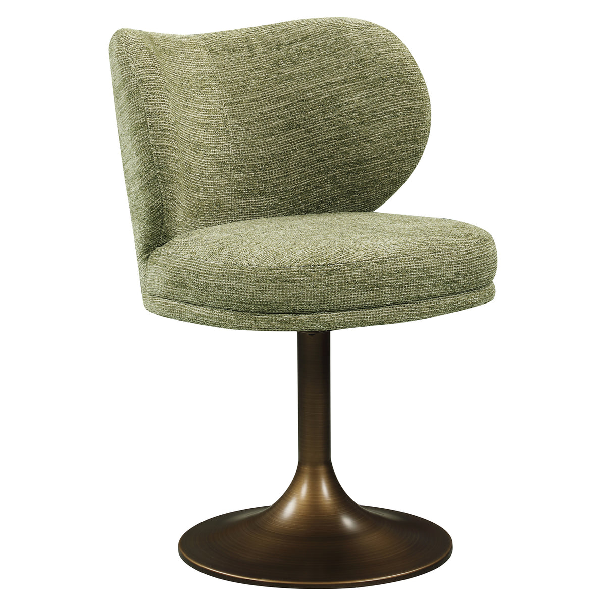 Dining chair Amely pistache softweave swivel