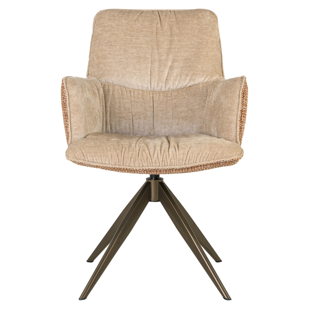 Chaise de salle à manger Chase jacquard gingembre pivotante