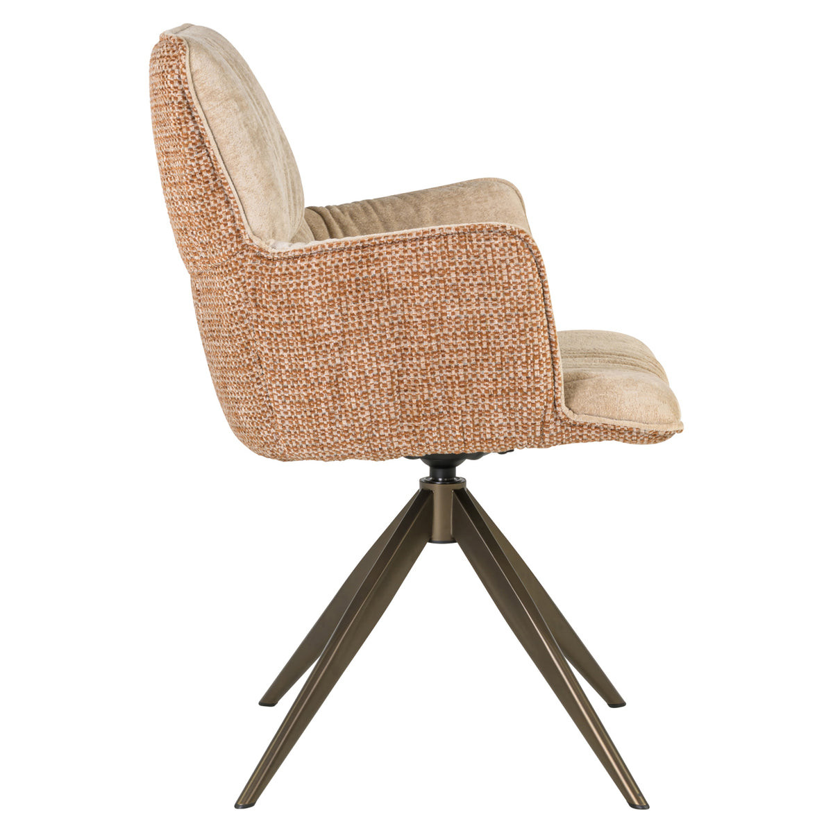 Chaise de salle à manger Chase jacquard gingembre pivotante