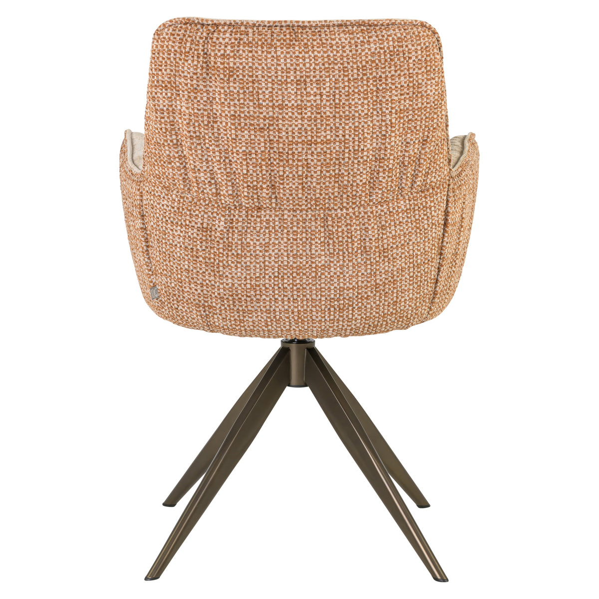Chaise de salle à manger Chase jacquard gingembre pivotante
