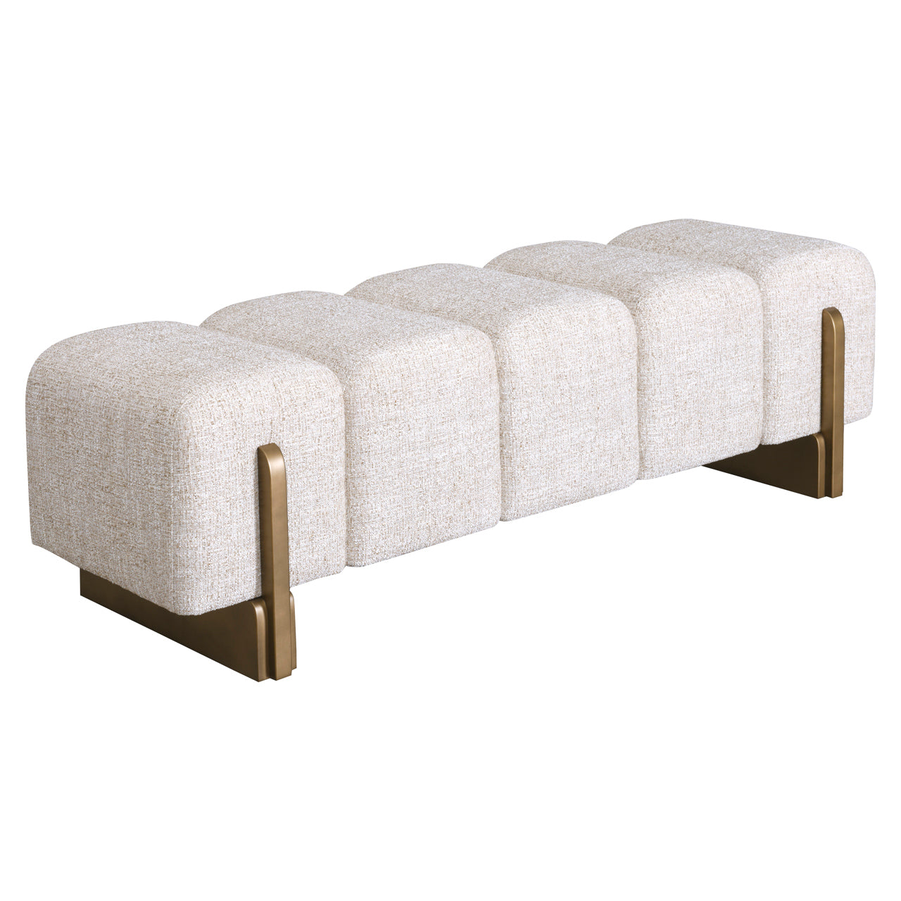 Sofa Caleo aus cremefarbenem Tweed