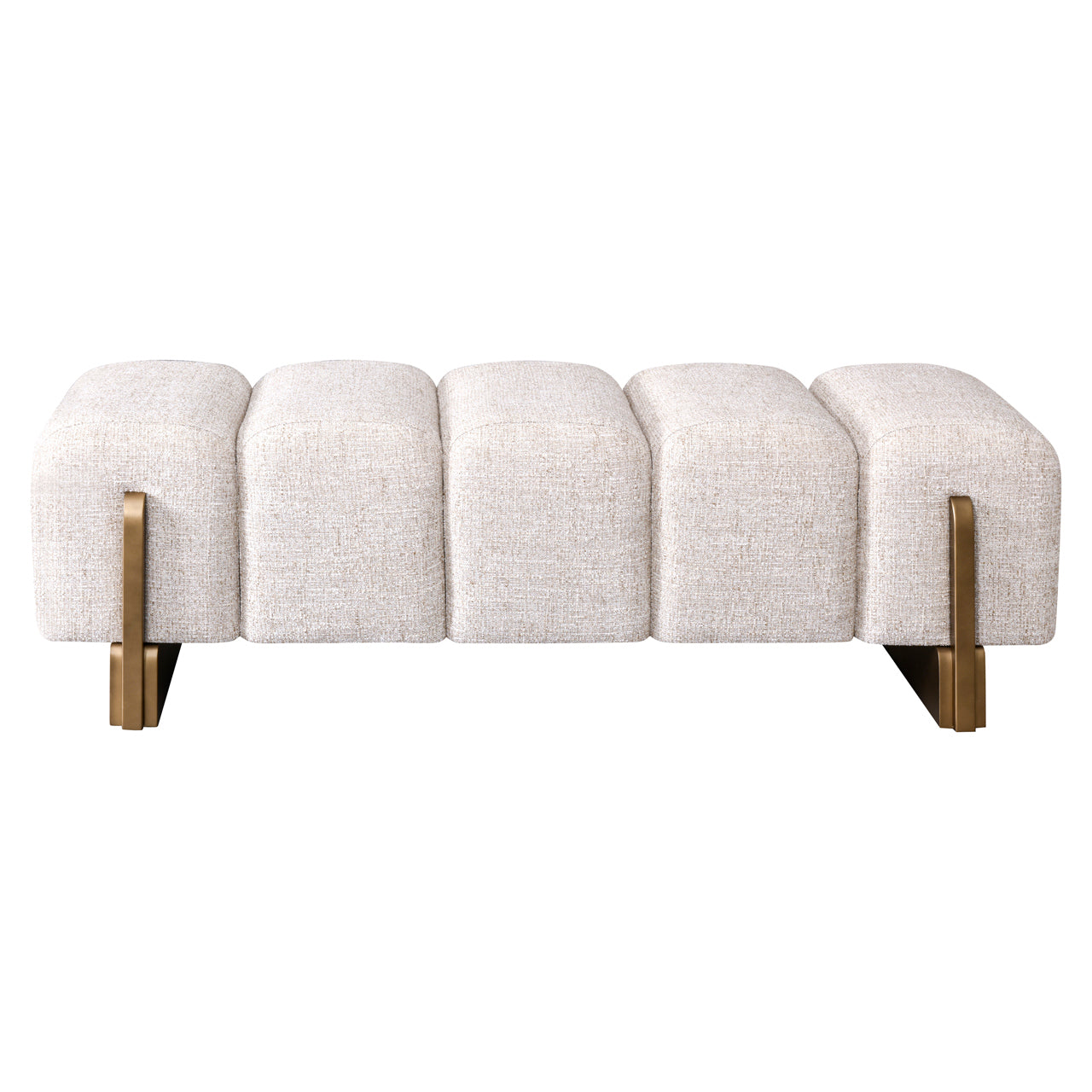 Sofa Caleo aus cremefarbenem Tweed