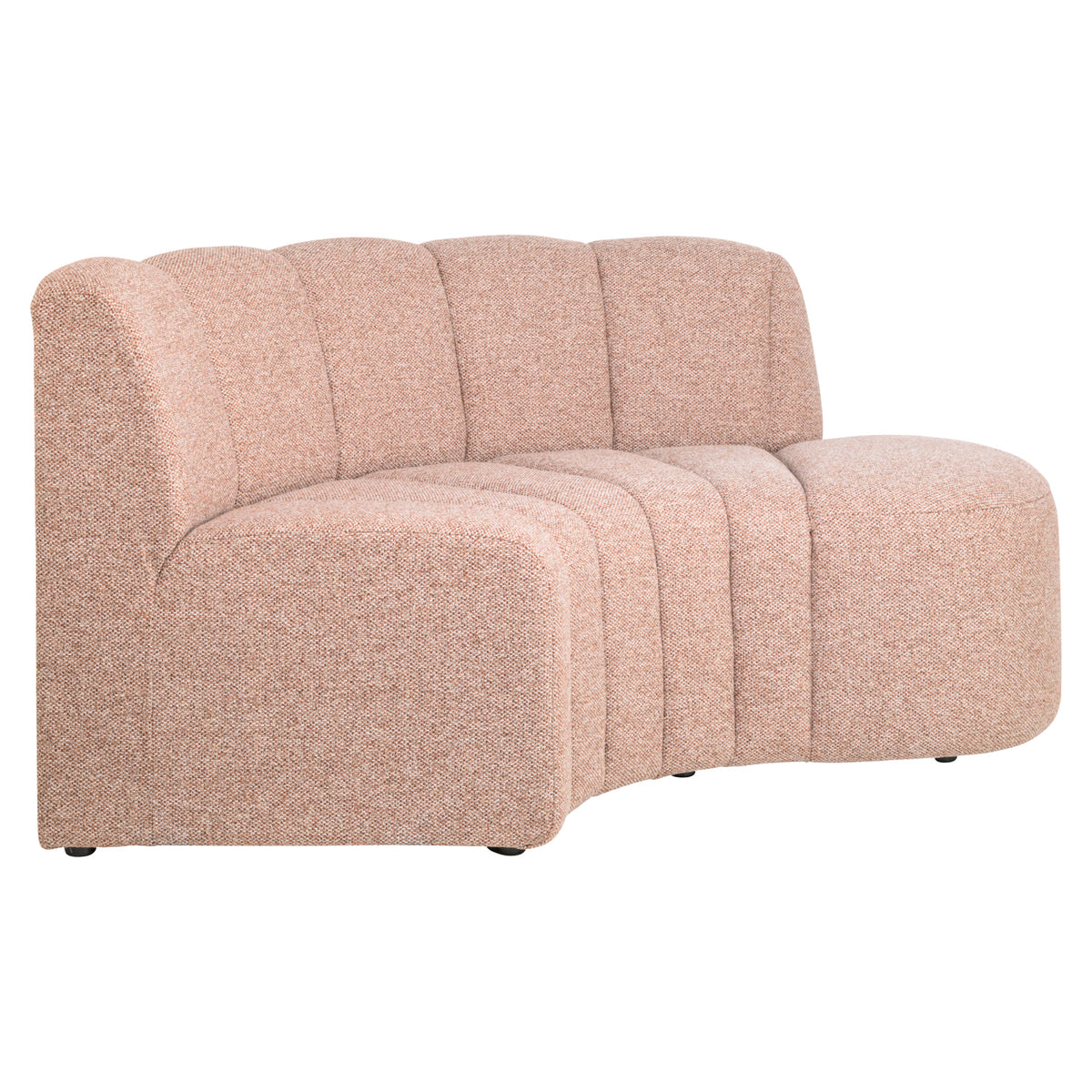 Banquette de salle à manger Landmark personnalisée, extrémité ouverte droite arrondie - entièrement rembourrée