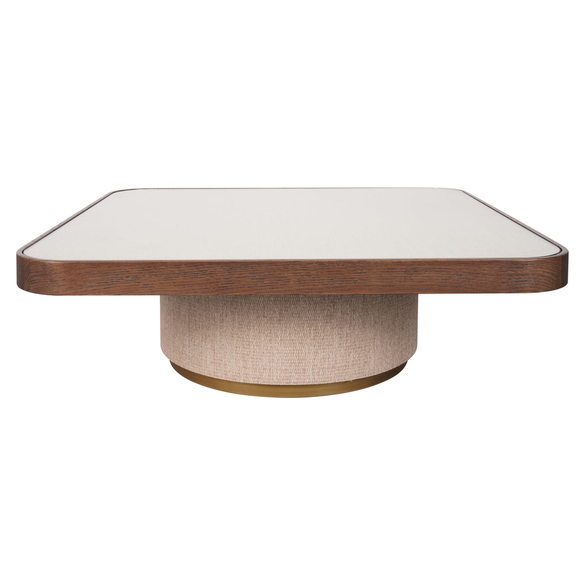 Table basse Willox beige avec verre (Set of 2)