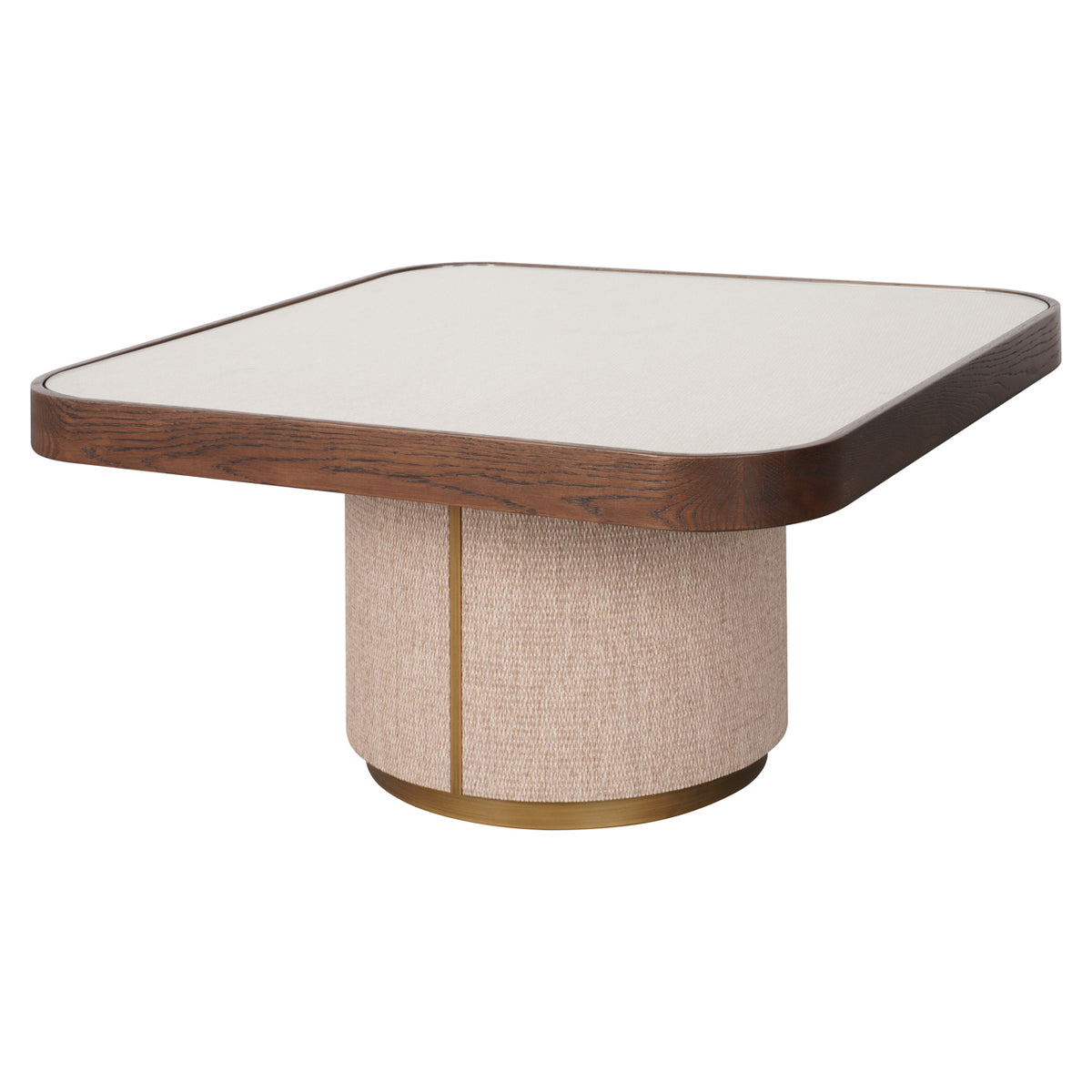 Table basse Willox beige avec verre (Set of 2)