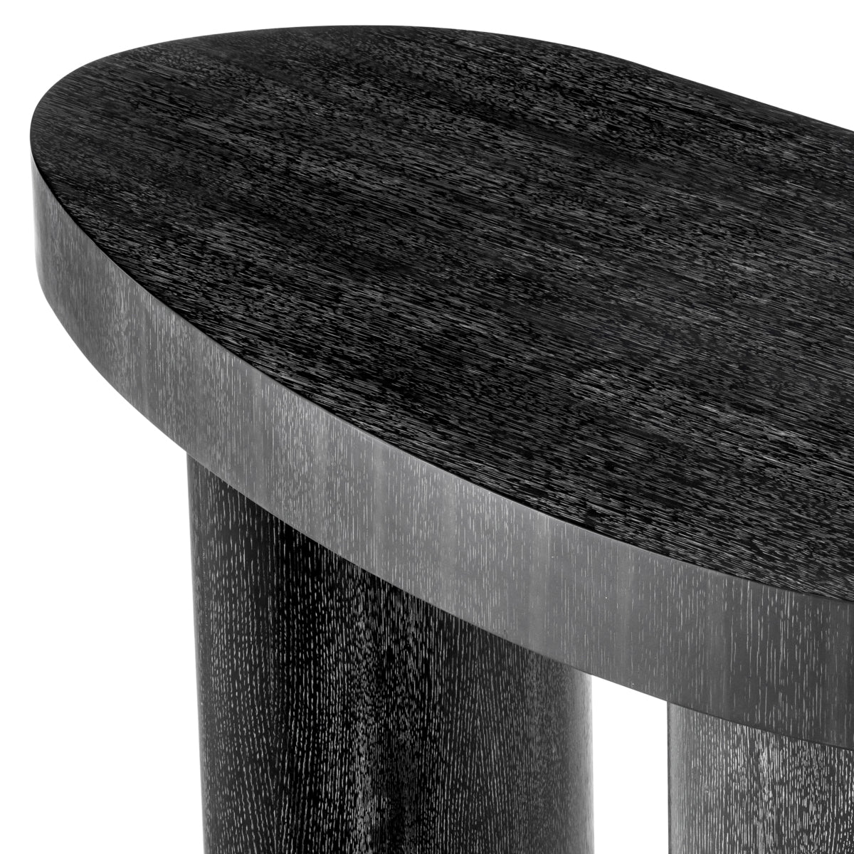 Desk Eichholtz Vence charcoal oak veneer bureau
