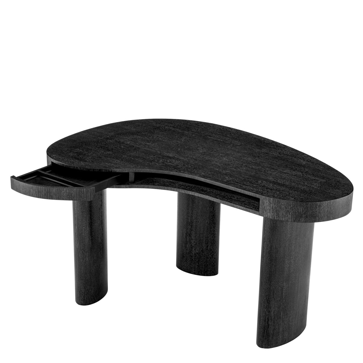 Desk Eichholtz Vence charcoal oak veneer bureau