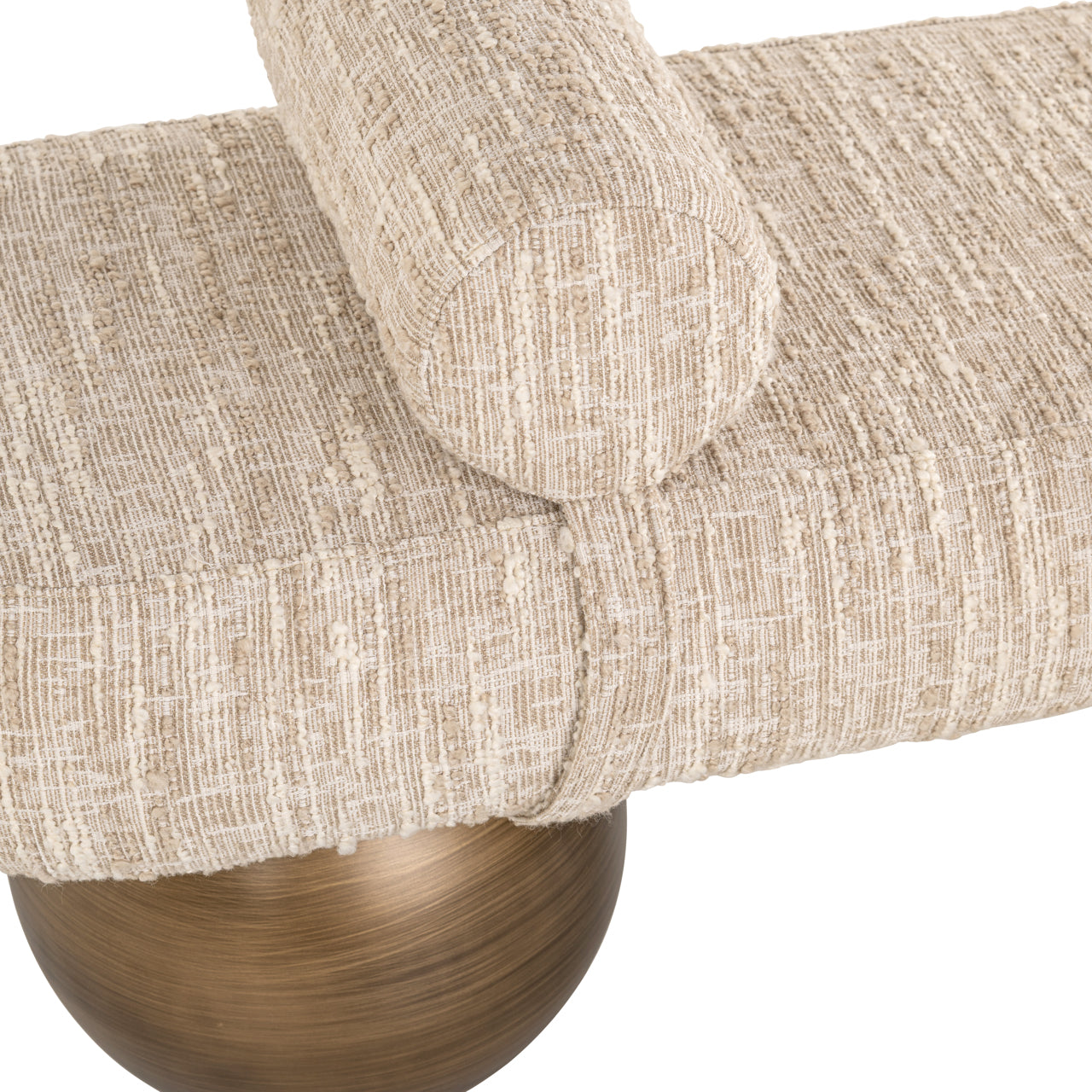 Alexander Jones beige angora bench (Geneva)