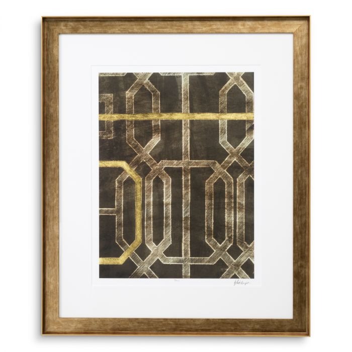 Print Trellis Pattern by Ethan Harper II set of 2-2