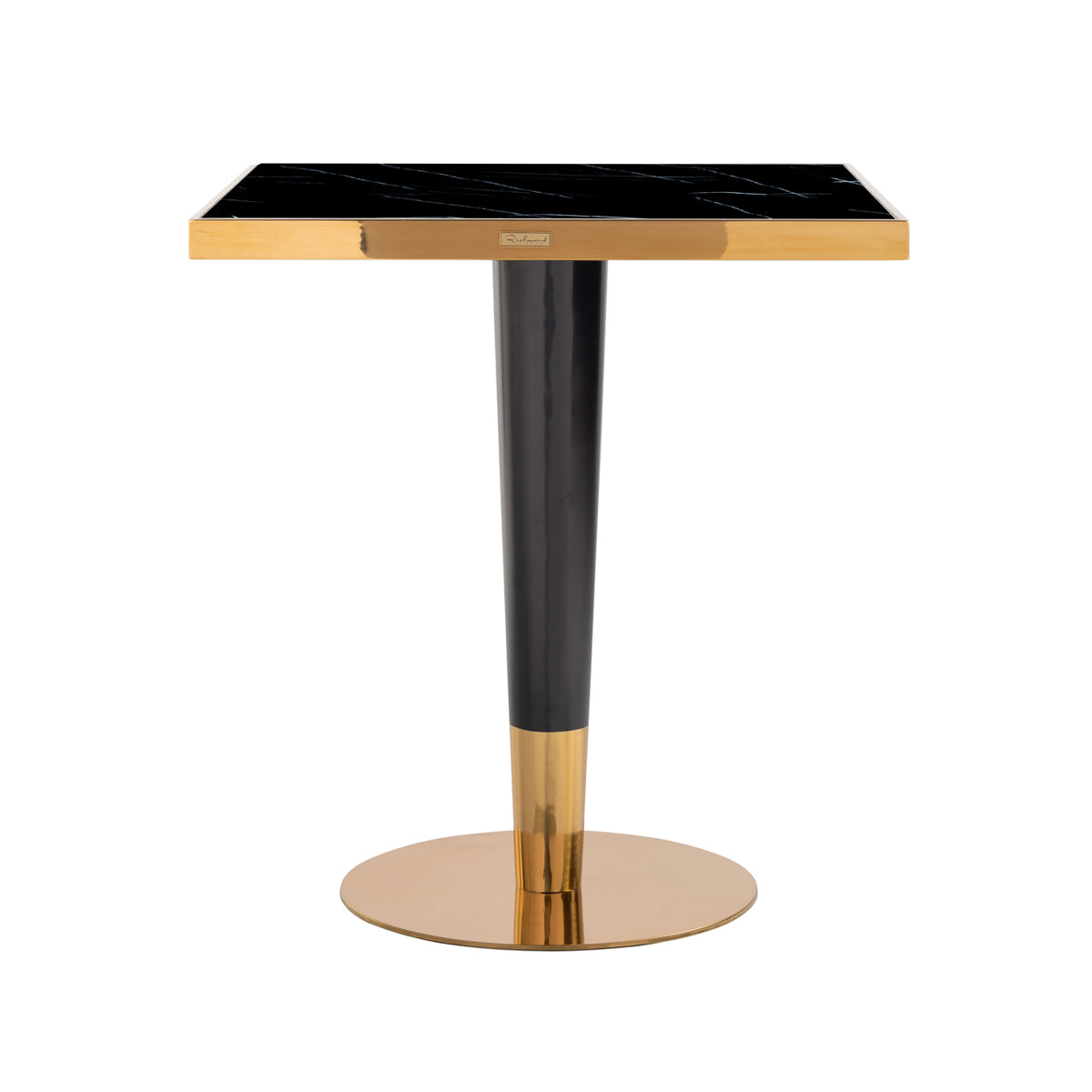Bistro table Can Roca black/gold 70x70