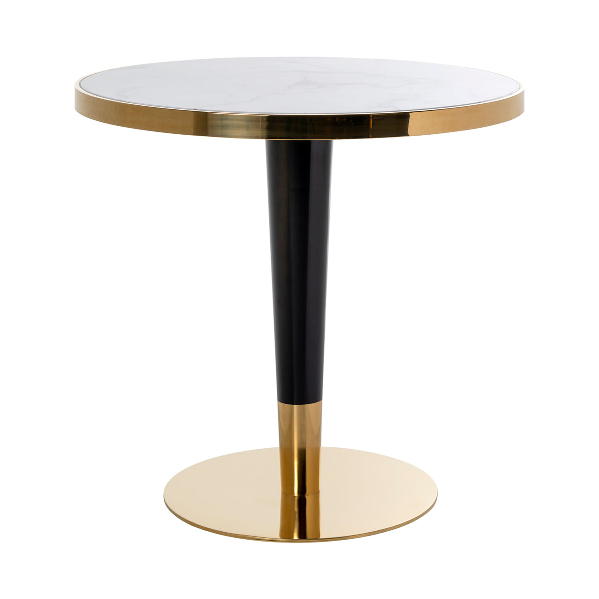 Table de bistrot Osteria noire/blanche 80Ø