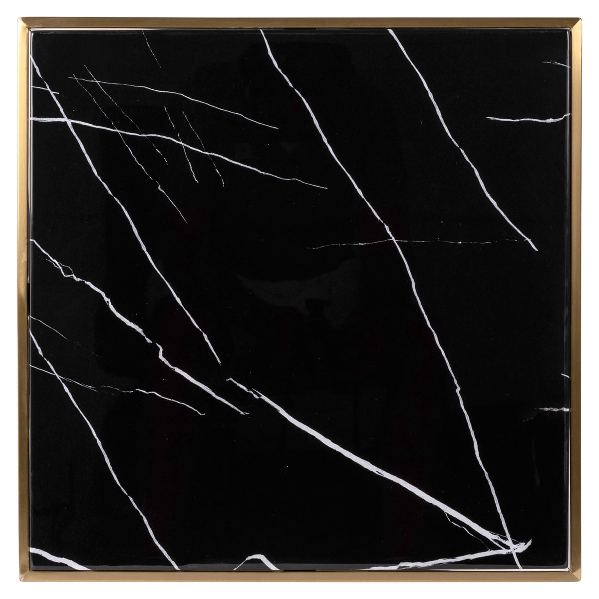 Bistrotisch Zenza Schwarz/Gold 50x50