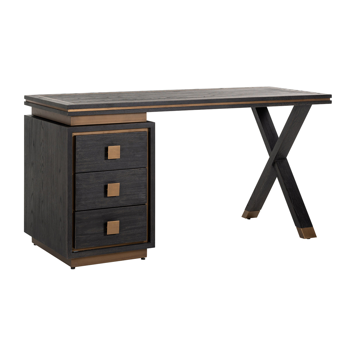 Hunter black rustic desk