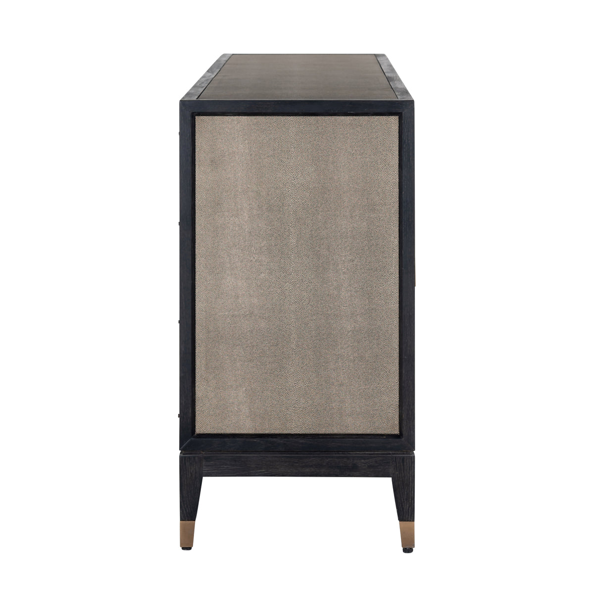 Dressoir Bloomville brass shagreen 4-doors