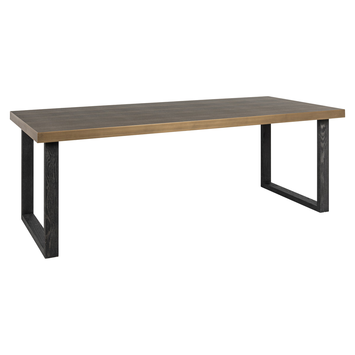 Bloomville brass shagreen dining table incl. glass top 230