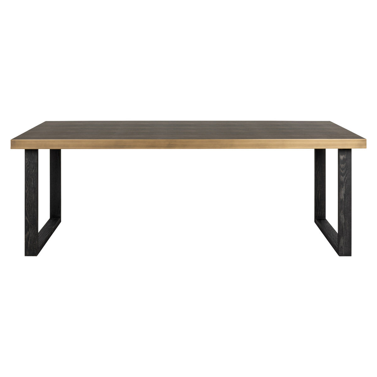 Esstisch Bloomville brass shagreen inkl. Glasplatte 230