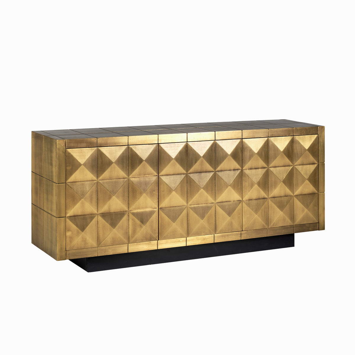 Dressoir Collada brushed gold 3-doors