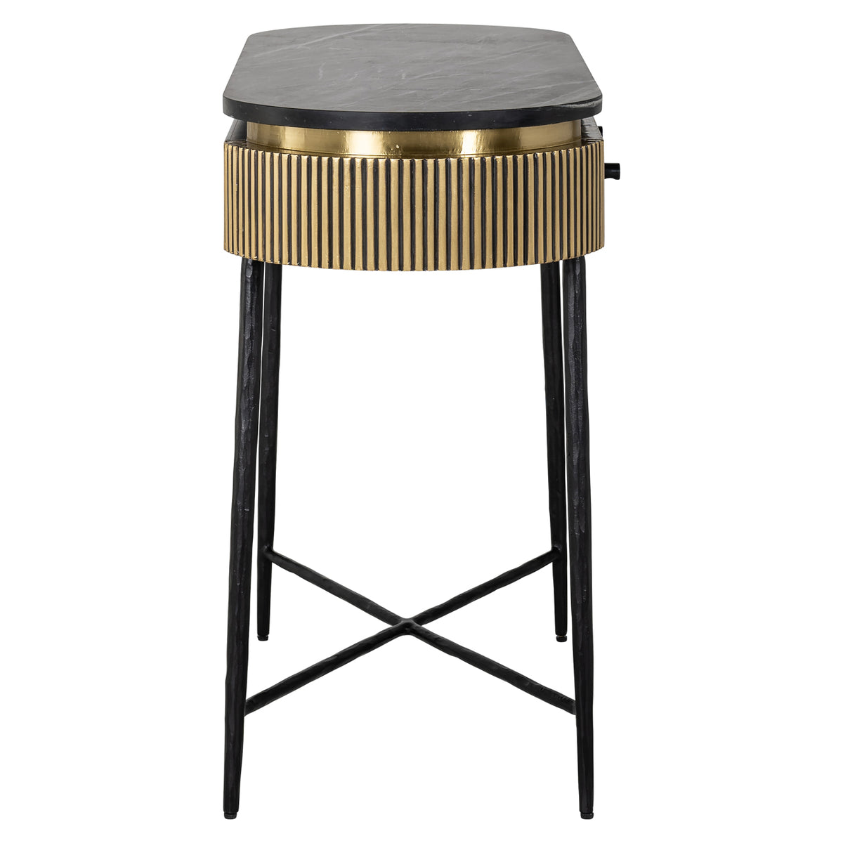 Ironville gold console 2-drawers