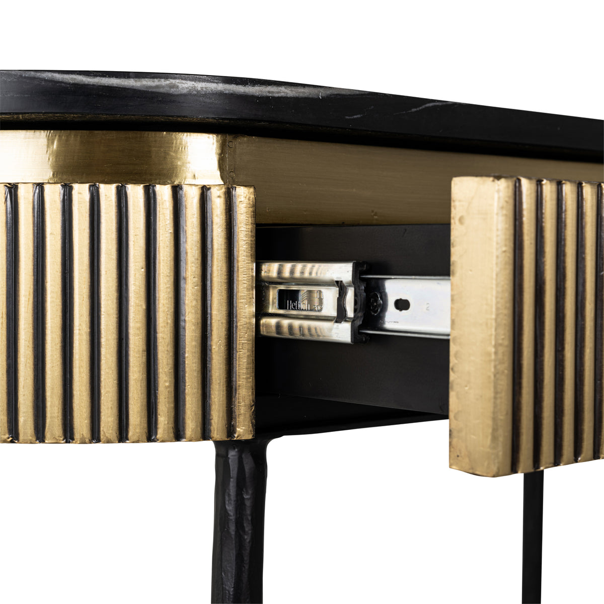 Konsole Ironville gold 2-Schubladen