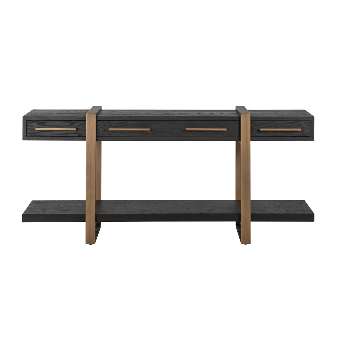 Console Cambon dark coffee 3-drawers