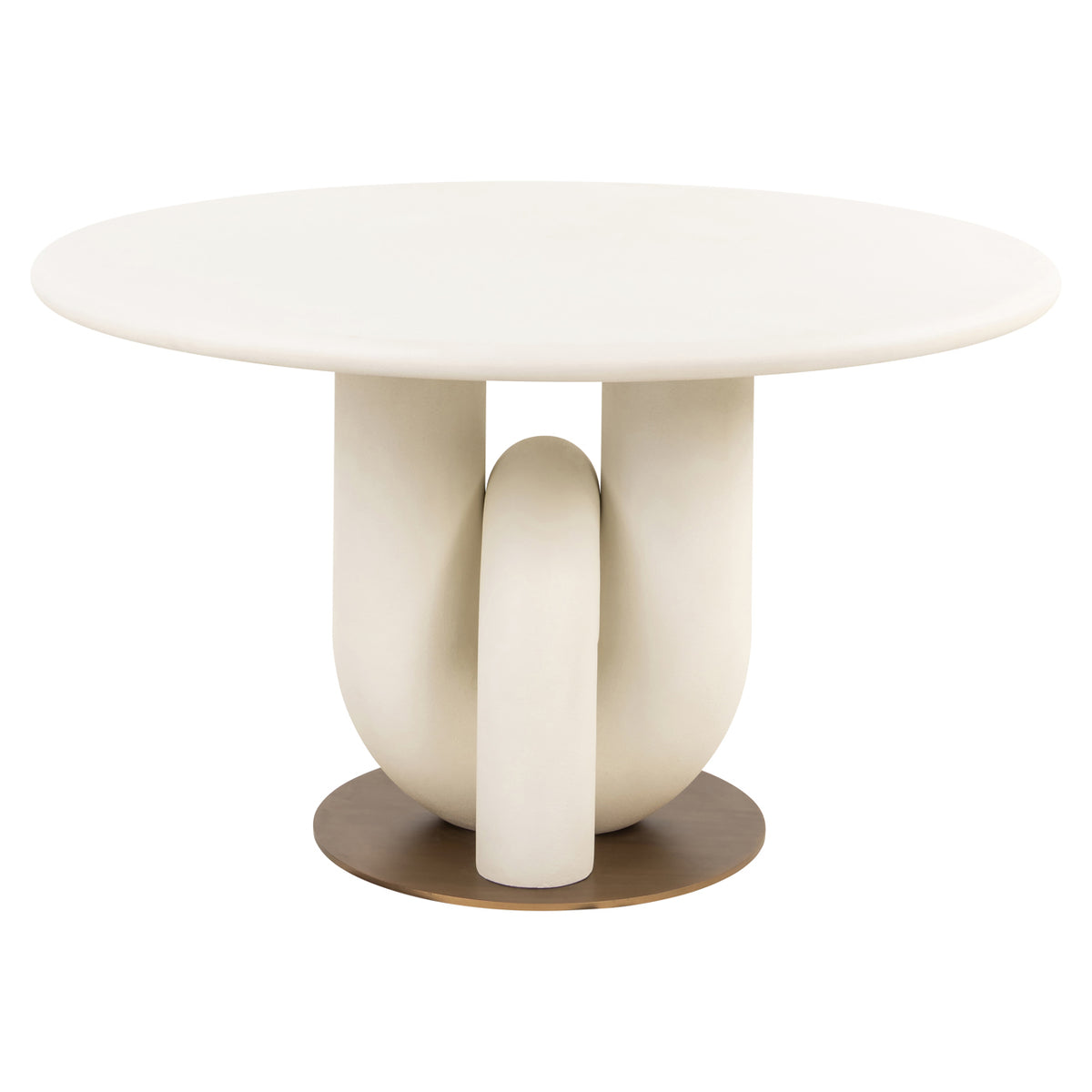 Table à manger Winslow blanche 135Ø
