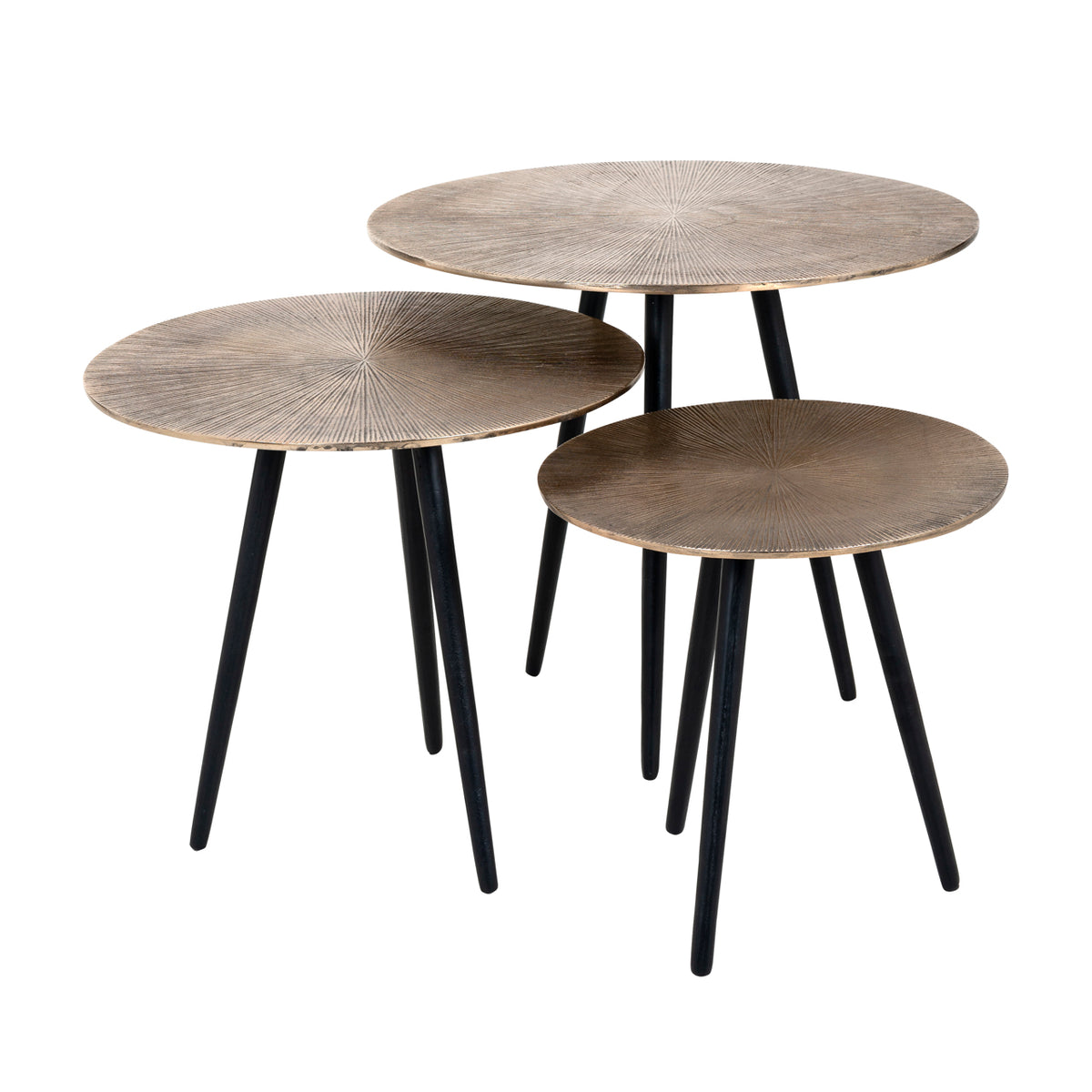 Couchtisch Vittorio Champagnergold (3er-Set)
