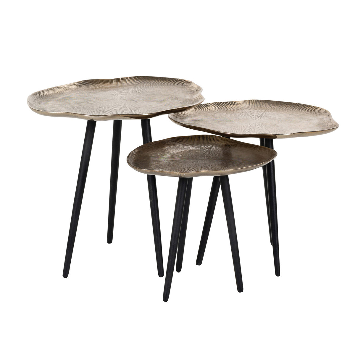 Volenta coffee table champagne gold (Set of 3)