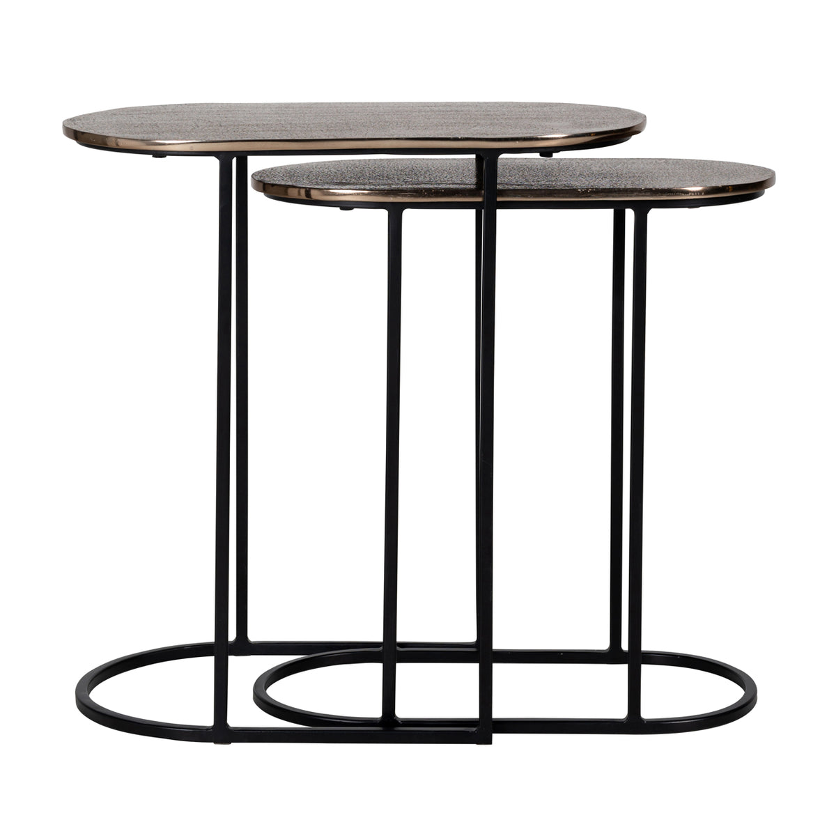 Table d'appoint Chandon champagne doré (lot de 2)