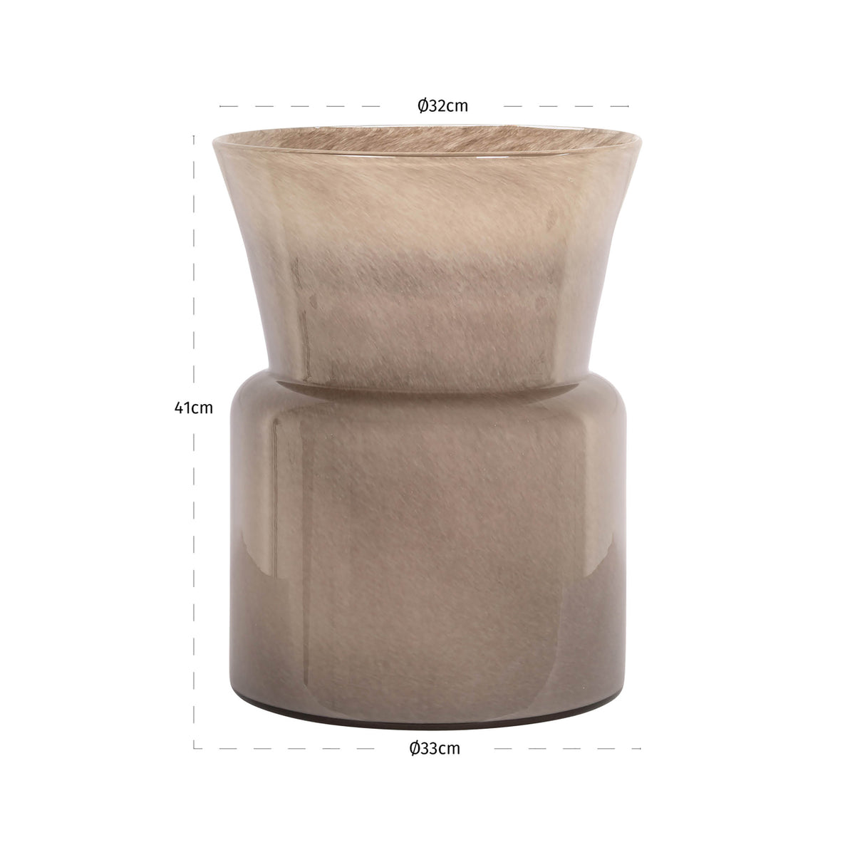 Vase Milo Taupe