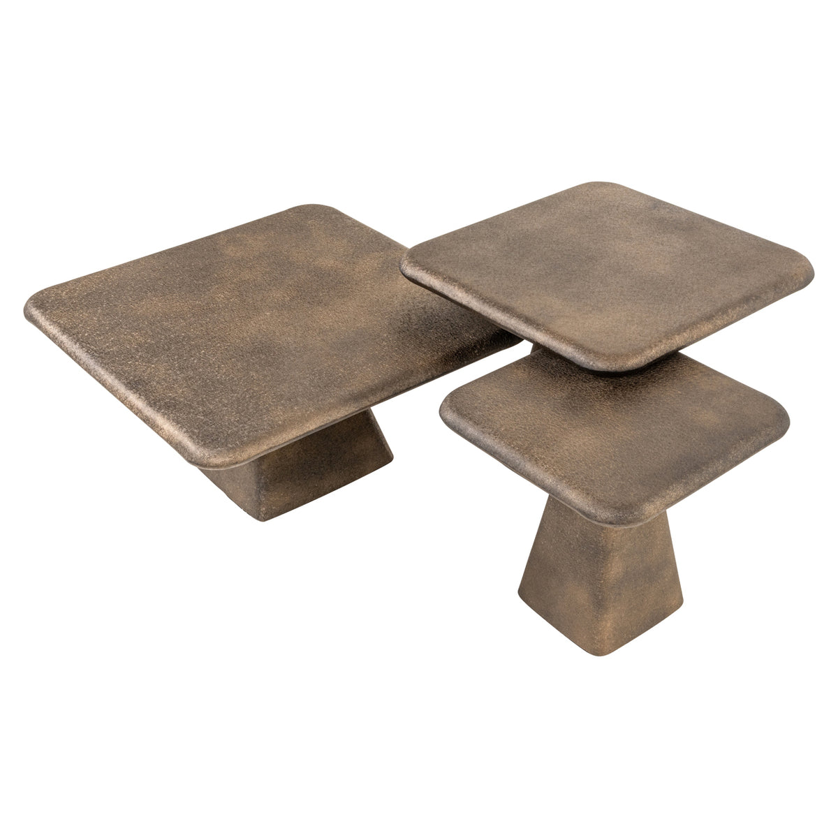 Table basse Marlie dorée (Set of 3)