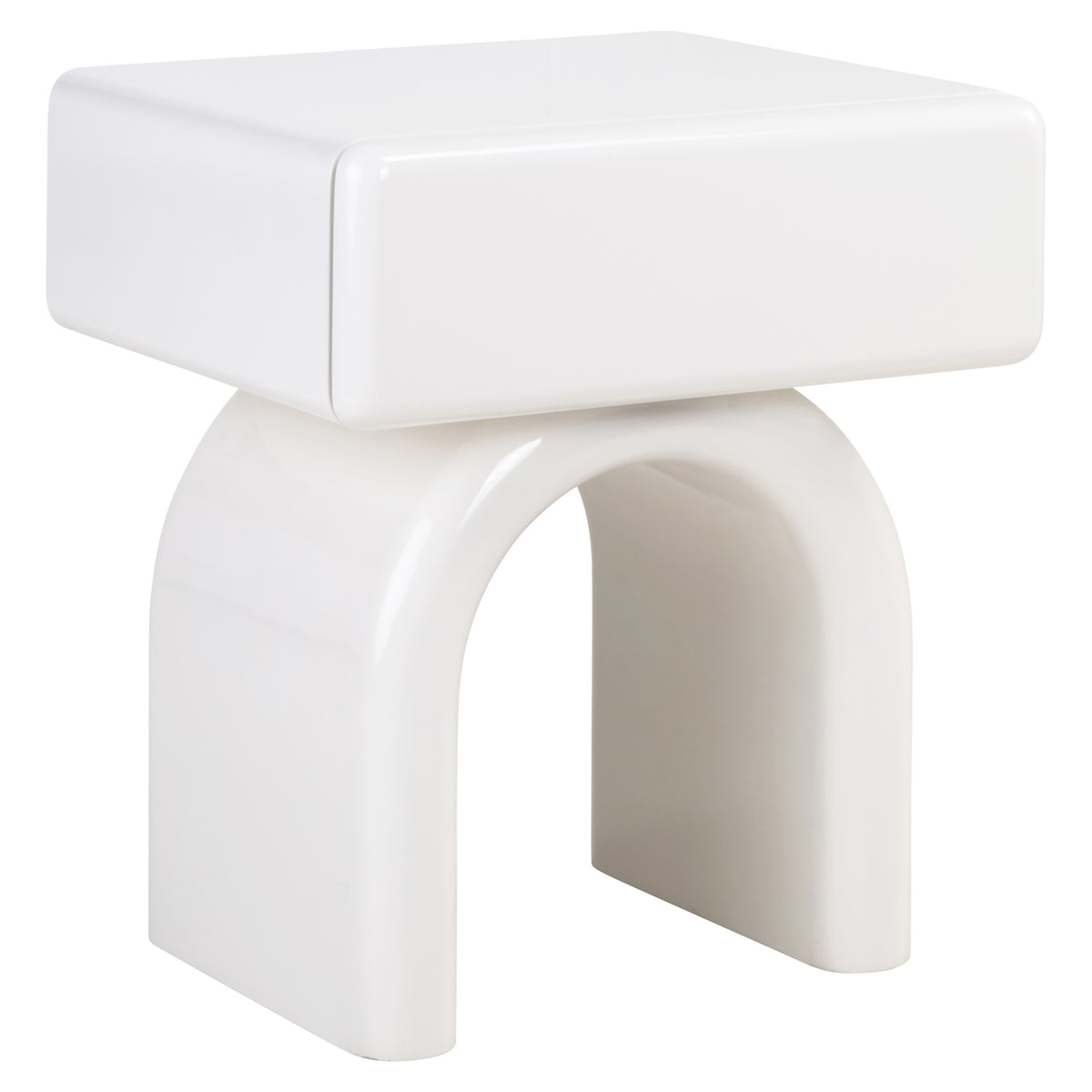 Bennet coconut milk 1-drawer bedside table