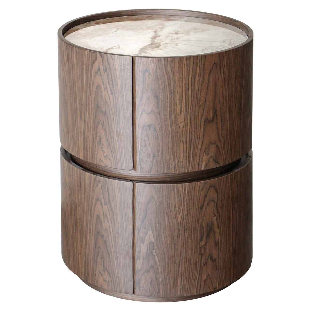 Table de chevet Ellery marron à 2 tiroirs