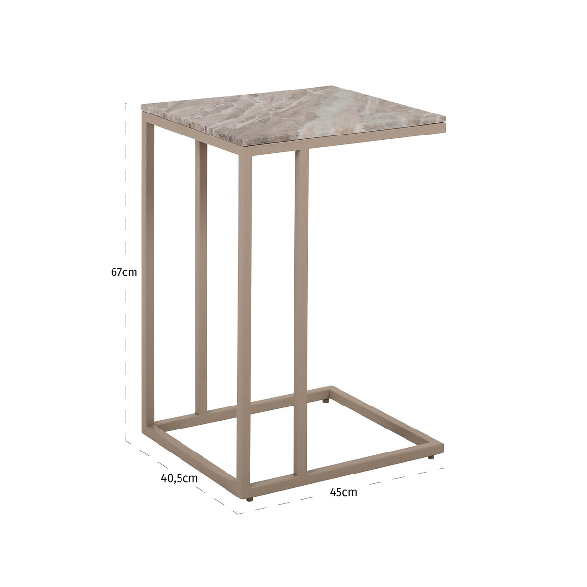 Table d’appoint de canapé Fairfax clay