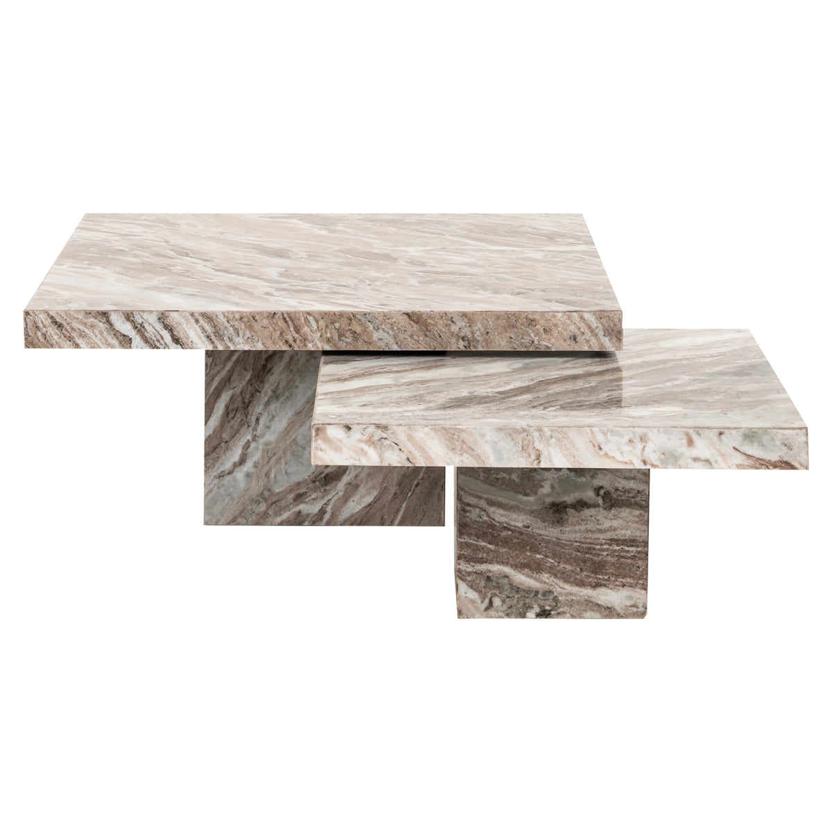 Couchtisch Rashford Blush Beige (2er-Set)