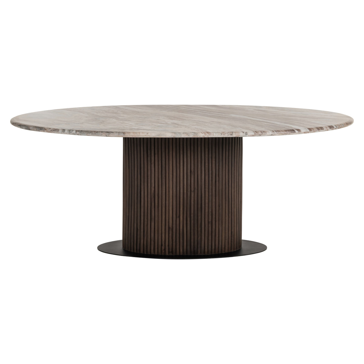 Rashford Blush beige oval dining table 200
