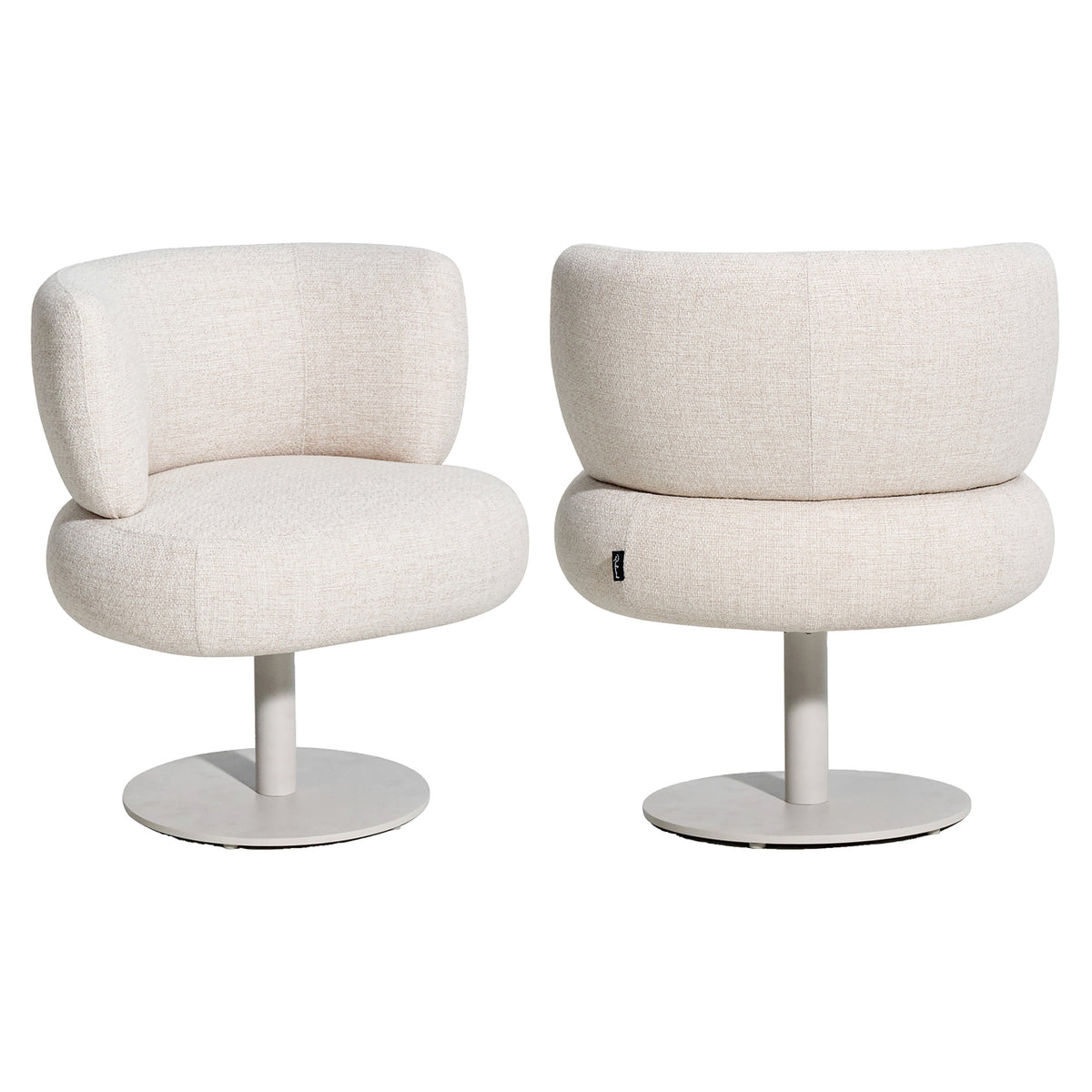 Mason beige alpine swivel outdoor dining chair