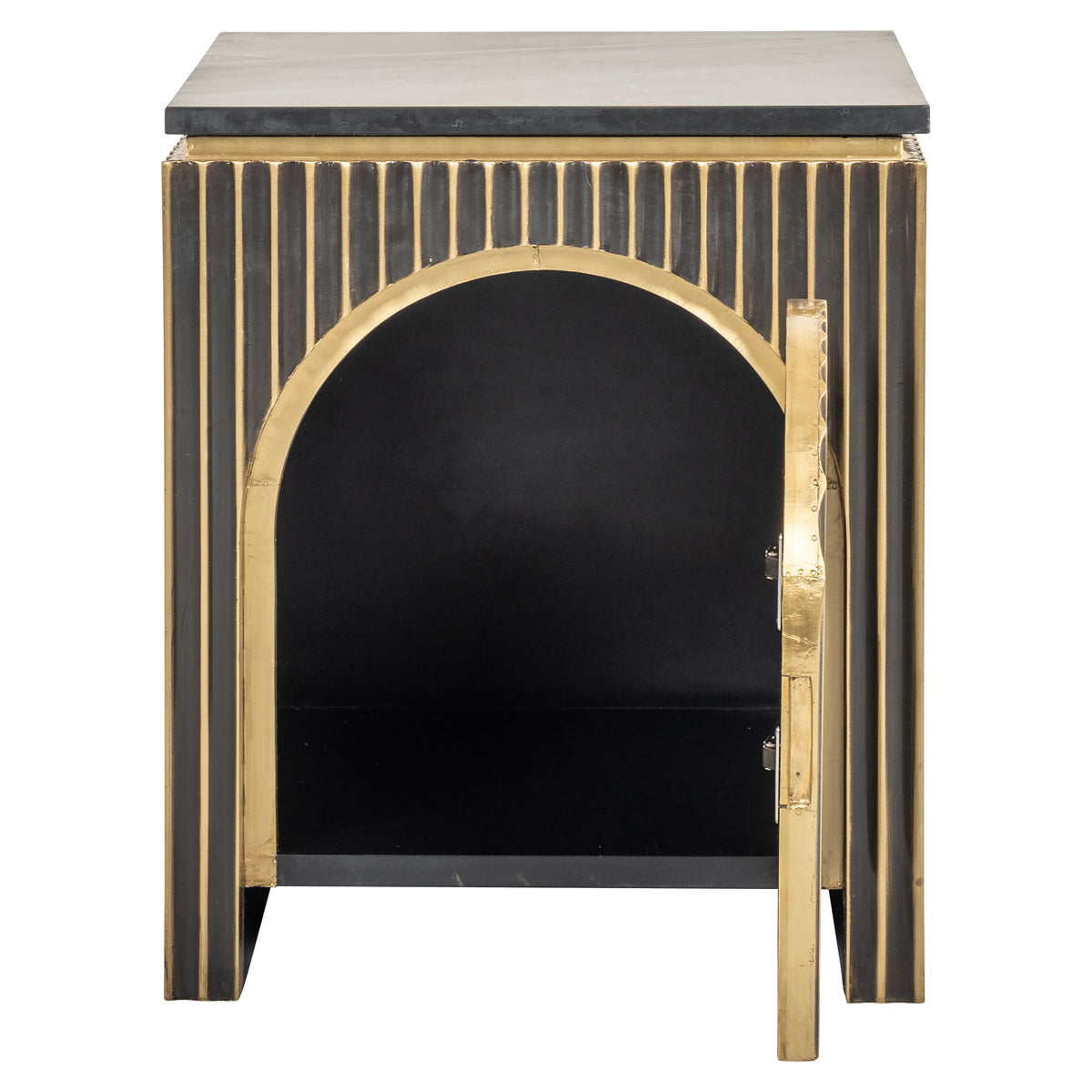 Table de chevet Les Arcs brushed gold