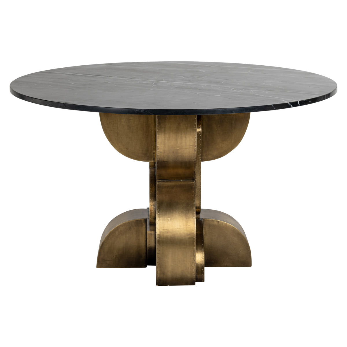 Table à manger Maddox noir/doré 130Ø