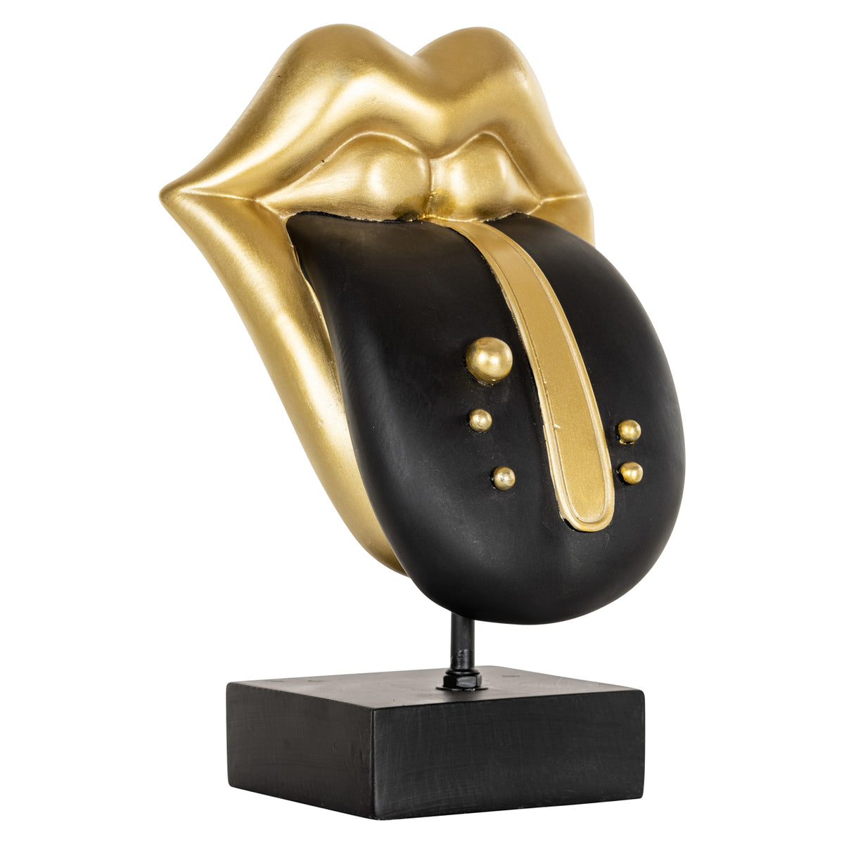 Objet décoratif Tongue black/gold
