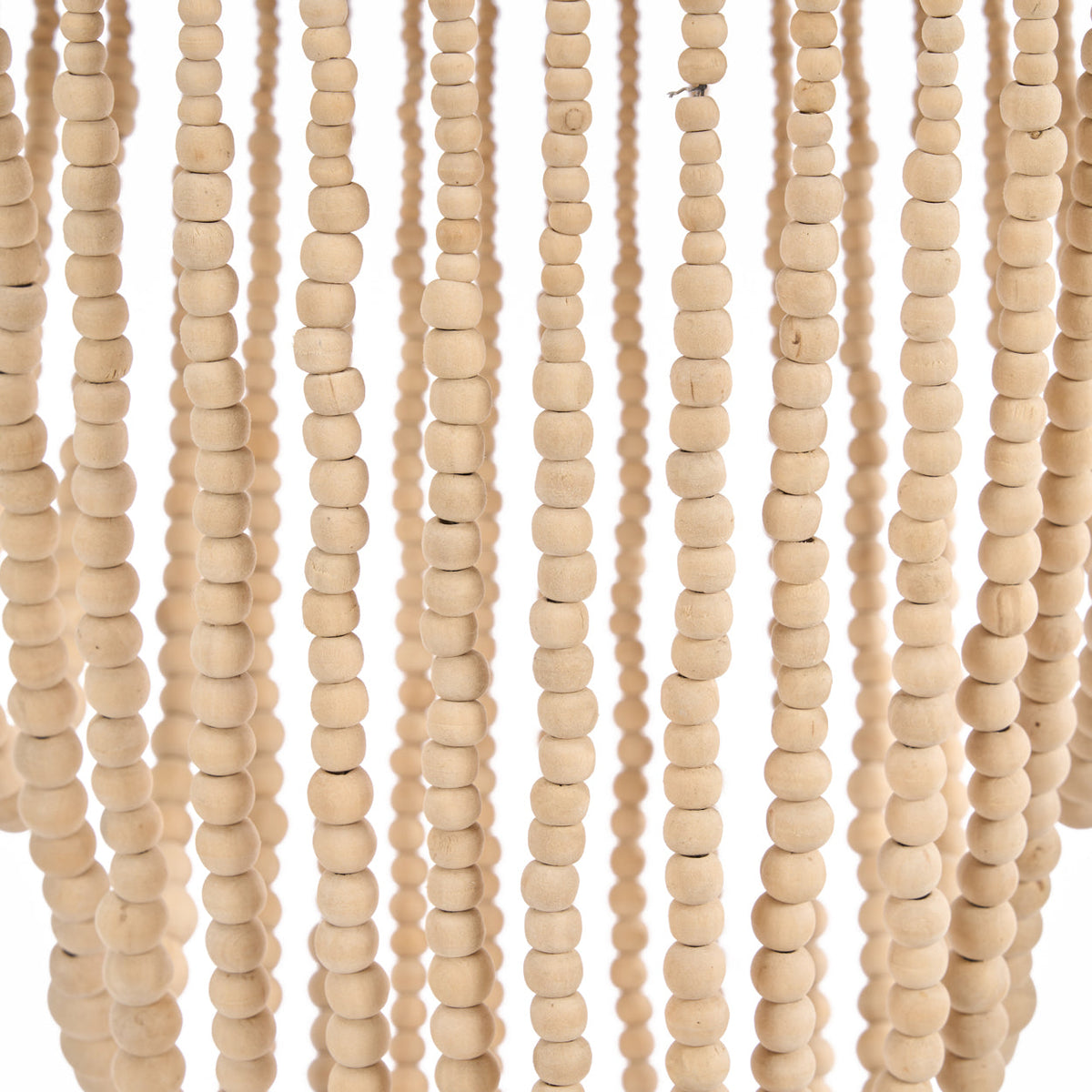 De Wooden Bead-kroonluchter - Naturel - L