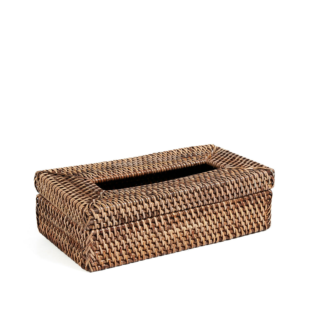 The Rattan Classic Tissue Box - Natural Brown