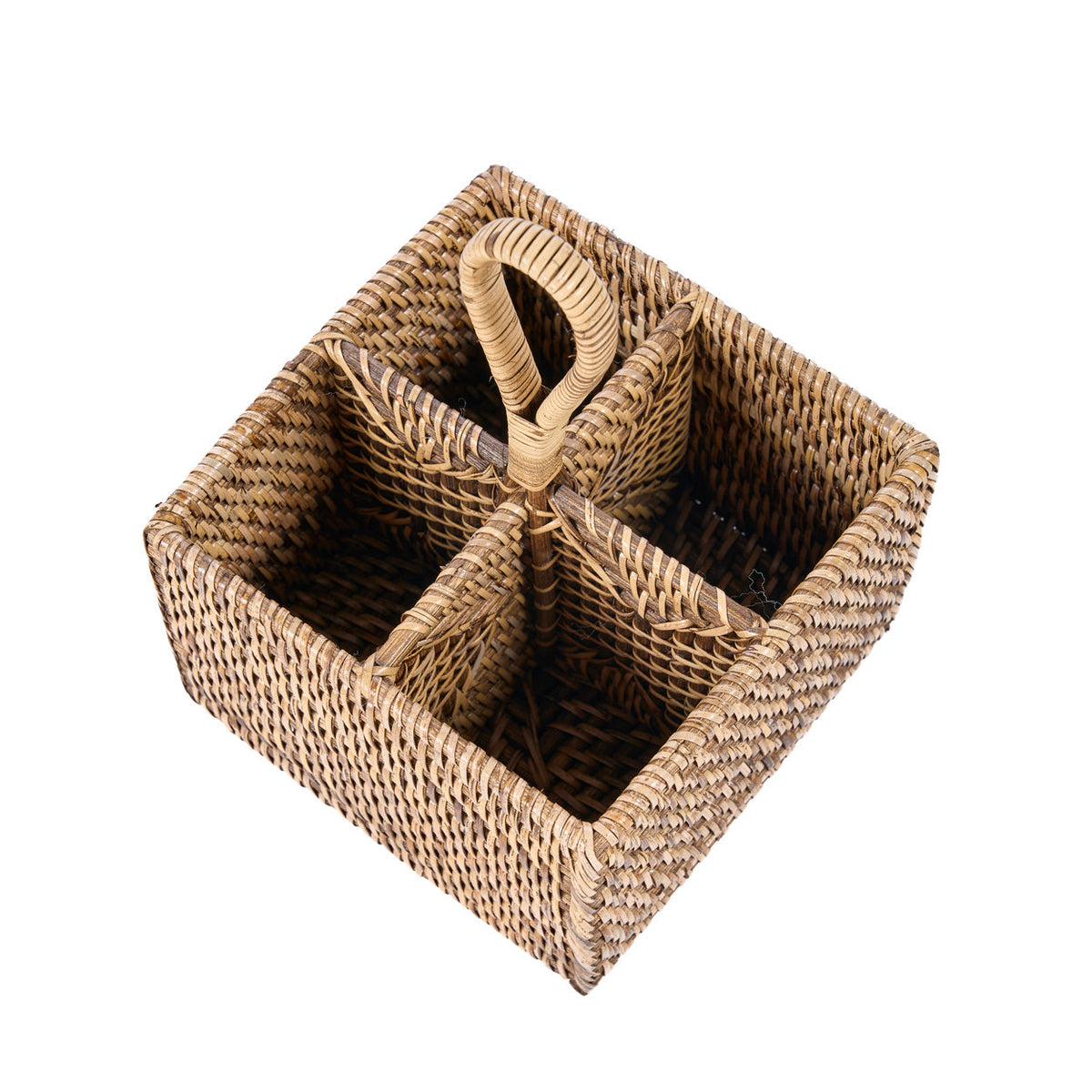 The Rattan Cutlery Caddy N°4 - Natural Brown