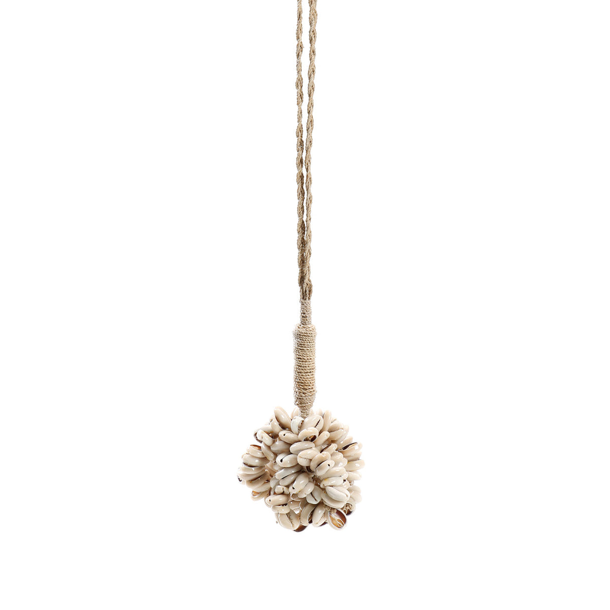 The Door Shell Cowrie Tassel - Natural