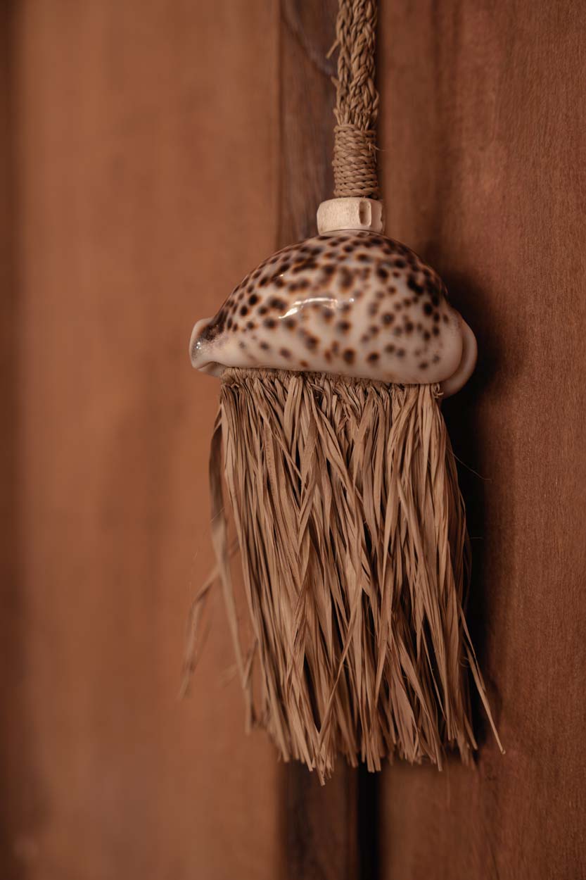 Pompon en raphia Lupina - Naturel