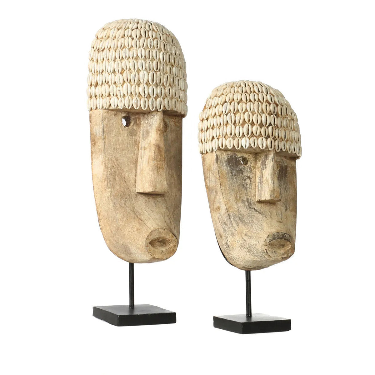 Masque de cauris sur socle - Moyen
