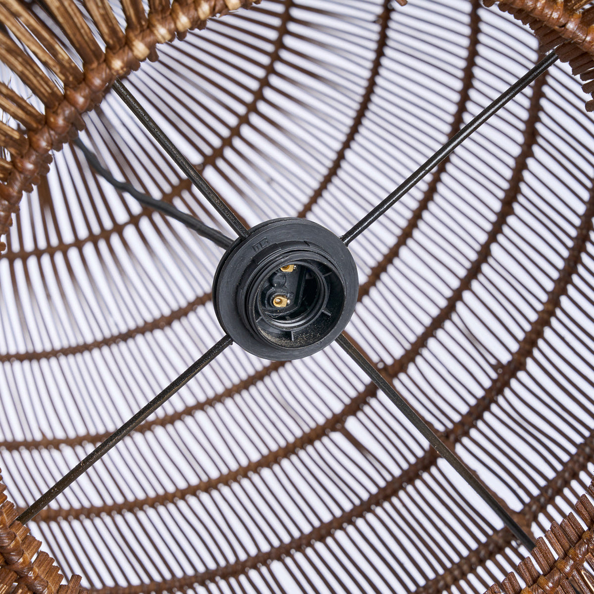 Die Pendelleuchte Woven Bell - Dunkelwalnuss - XL
