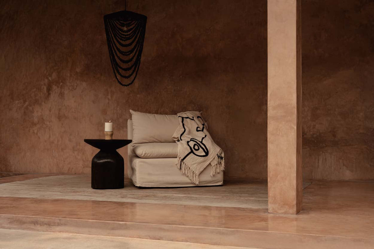 The Evil Eye Bed Throw - Natural Black