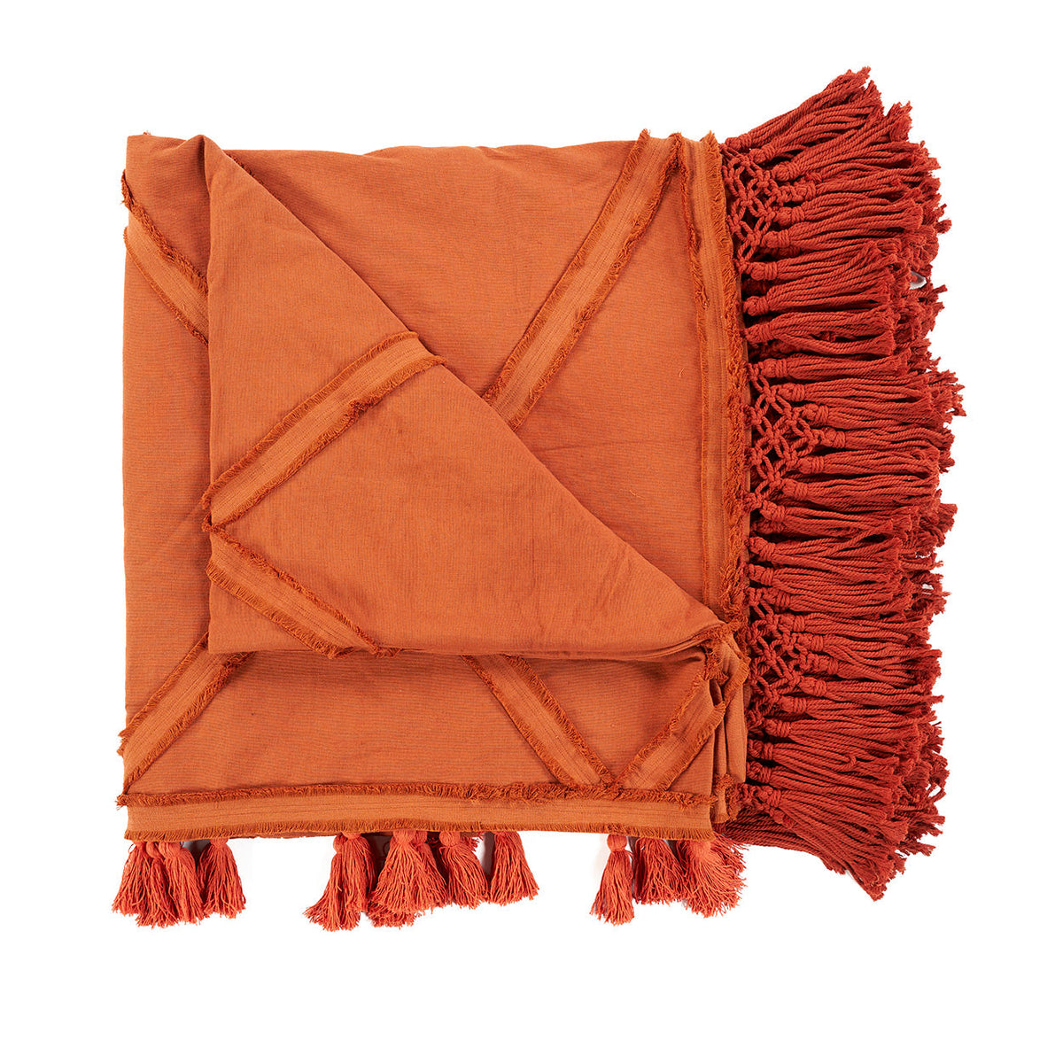 The Berber Bed Throw - Terracotta
